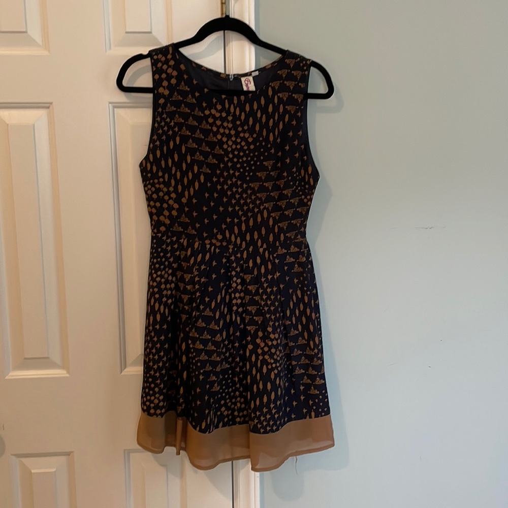 Navy and Gold Dress